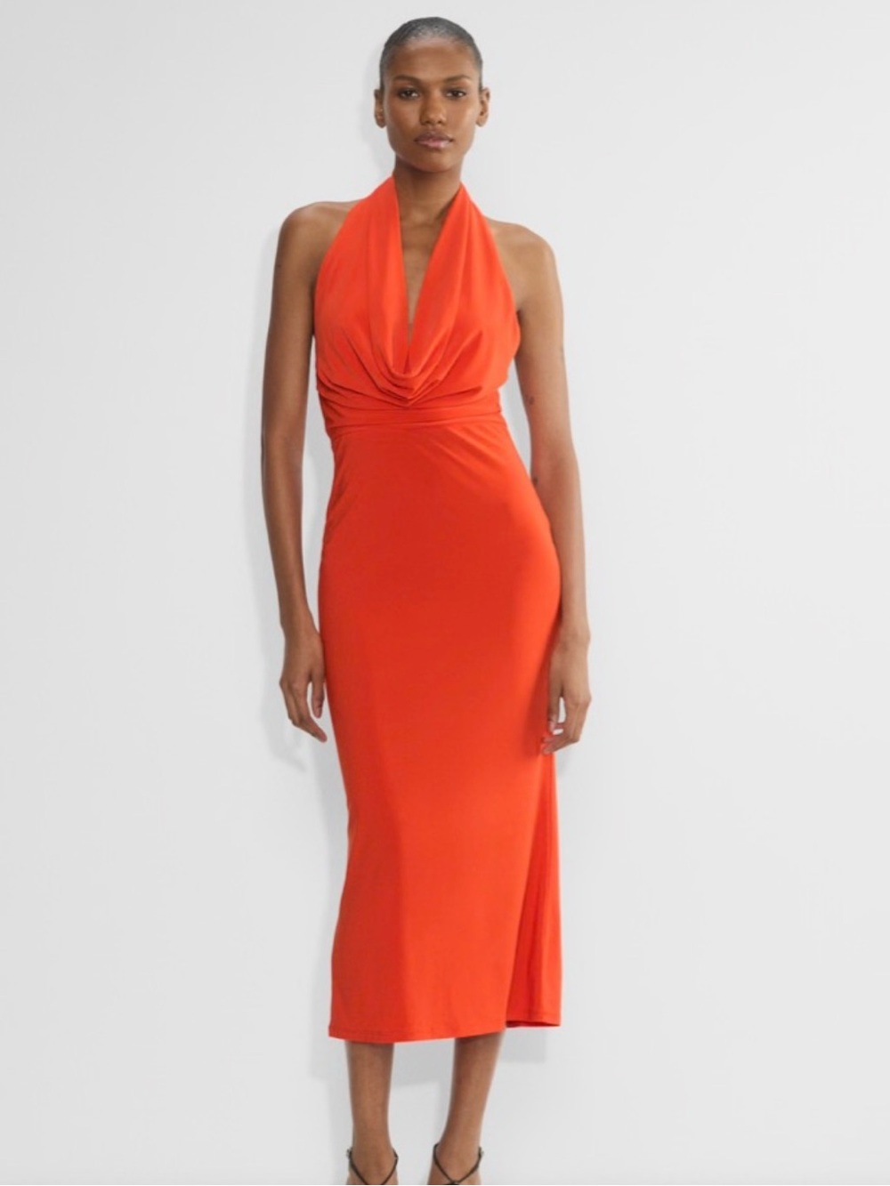 Aritzia Orange Memory Dress